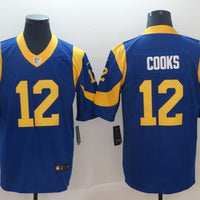 Men's Los Angeles Rams Brandin Cooks #12 Blue Game Jersey1
