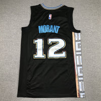 Men's Memphis Grizzlies Ja Morant #12 Black 2022/23 Swingman Jersey1 - City Edition