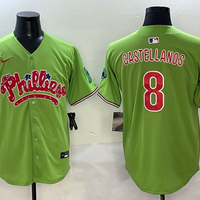 Men's Philadelphia Phillies Nick Castellanos #8 Green Player Jersey1