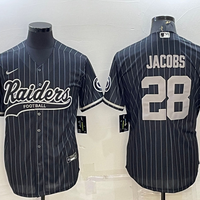 Men's Las Vegas Raiders Josh Jacobs #28 Black Player Game Jersey1 Joint Edition
