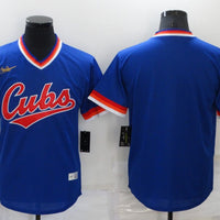 Men's Chicago Cubs1 Blue Blank Replica Jersey