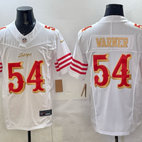 Men's San Francisco 49ers Fred Warner #54 White 2025 Rivalries Collection Game Jersey