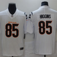 Men's Cincinnati Bengals Tee Higgins #85 White Game Player Jersey1