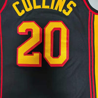 Men's Atlanta Hawks John Collins #20 Black 2020/21 Swingman Jersey1