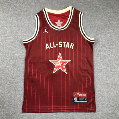 Men's Dallas Mavericks Luka Doncic #77 Red 2024 NBA All-Star Game Swingman Jersey1