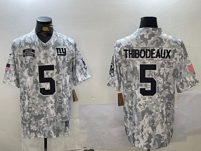 Men's New York Giants Kayvon Thibodeaux #5 Arctic Camo 2024 Salute to Service Limited Jersey1