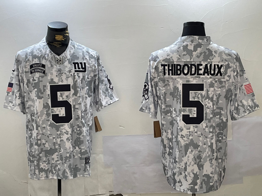 Men's New York Giants Kayvon Thibodeaux #5 Arctic Camo 2024 Salute to Service Limited Jersey1