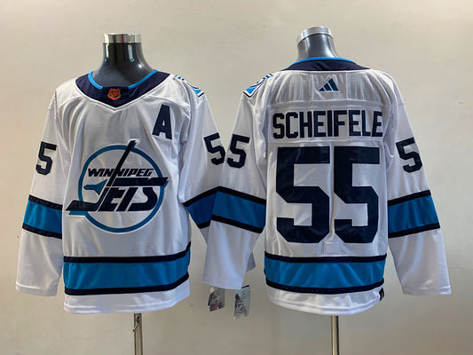 Men's Winnipeg Jets Mark Scheifele #55 White Home Breakaway Player Jersey1