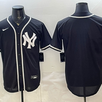 Men's New York Yankees Fashion Black Out Replica Jersey