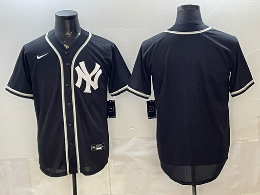 Men's New York Yankees Fashion Black Out Replica Jersey