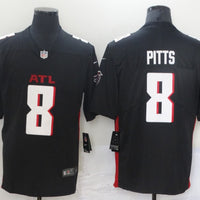 Men's Atlanta Falcons Kyle Pitts #8 Black Game Player Jersey1