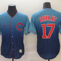 Men's Chicago Cubs Kris Bryant #17 Blue Player Jersey1