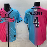 Dak Prescott #4 Dallas Cowboys Pink Blue Game Jersey - JerseysFreak