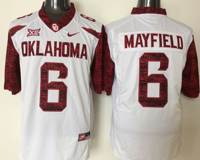 Baker Mayfield Oklahoma Sooners White Jersey