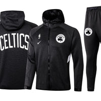 Men's Boston Celtics Black 2019/20 Showtime Full-Zip Therma Flex Performance Hoodie