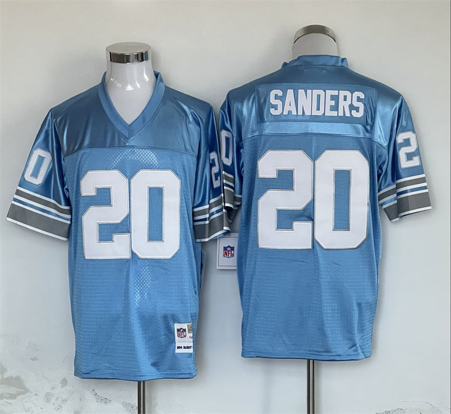 Barry Sanders Detroit Lions Mitchell Ness Blue Legacy Replica Jersey - JerseysFreak