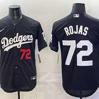 Men's Los Angeles Dodgers Manny Rojas #72 Black Replica Player Jersey