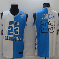 Men's North Carolina Tar Heels Michael Jordan #23 White/Blue Game Jersey