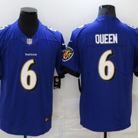 Men's Baltimore Ravens Patrick Queen #6 Purple Game Player Jersey1