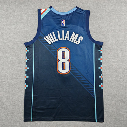 Men's Oklahoma City Thunder Jalen Williams #8 Navy 2025/26 Swingman Jersey - City Edition