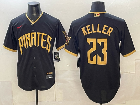 Men's Pittsburgh Pirates Mitch Keller #23 Black 2026 City Connect Stadium Jersey