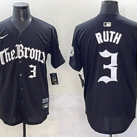 Men's New York Yankees Babe Ruth #3 Black Alternate Limited Player Jersey