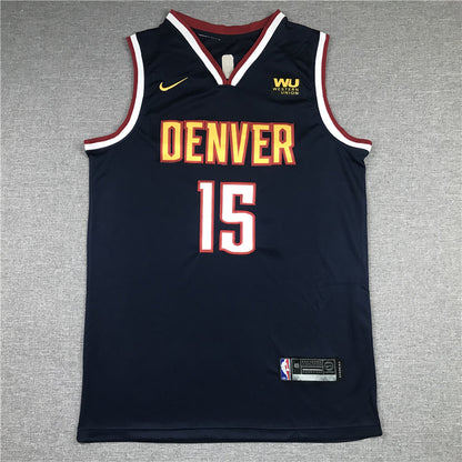 Men's Denver Nuggets Nikola Jokic #15 NBA Navy 2020/21 Swingman Jersey1