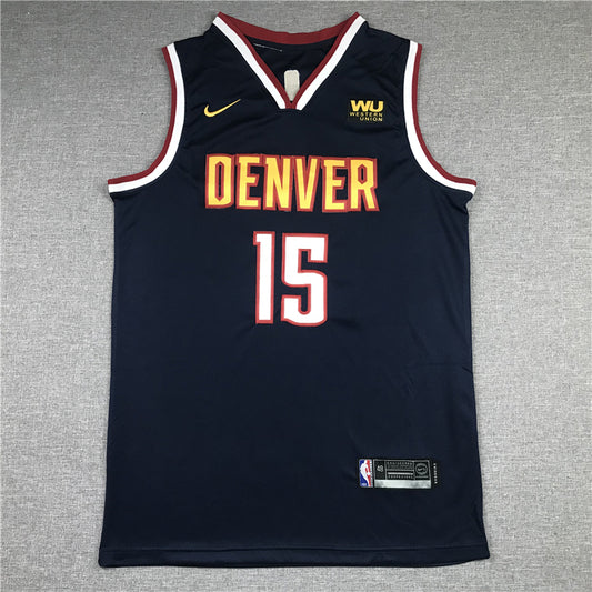 Men's Denver Nuggets Nikola Jokic #15 NBA Navy 2020/21 Swingman Jersey1