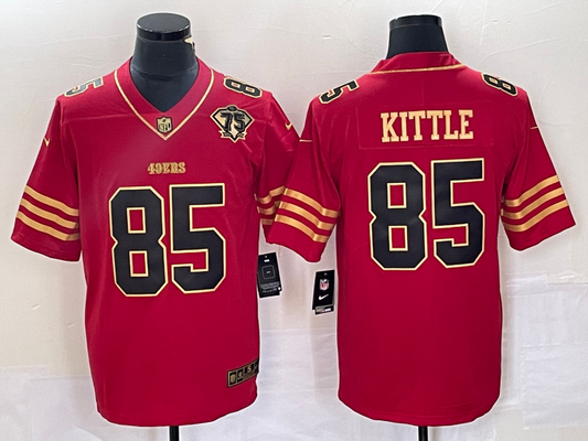 Men's San Francisco 49ers George Kittle #85 Scarlet Vapor F.U.S.E. Limited Jersey1