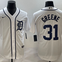Men's Detroit Tigers Riley Greene #31 White Replica Player Jersey1
