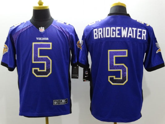 Men's Minnesota Vikings Teddy Bridgewater #5 Purple Game Jersey1