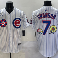 Men's Chicago Cubs Dansby Swanson #7 White Limited Player Jersey