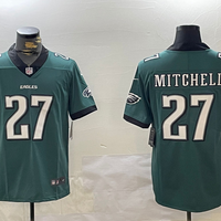 Men's Philadelphia Eagles Quinyon Mitchell #27 Midnight Green Player Game Jersey1