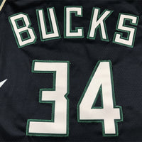 Men's Milwaukee Bucks Giannis Antetokounmpo #34 Black Swingman Jersey1 - Statement Edition