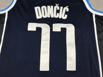 Men's Dallas Mavericks Luka Doncic #77 Navy 2022/23 Statement Edition Swingman Jersey1