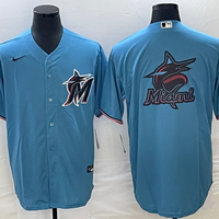 Men's Miami Marlins Blue Alternate Replica Team Jersey1