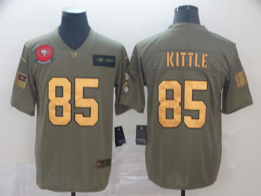 Men's San Francisco 49ers George Kittle #85 Brown Game Player Jersey1