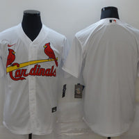 Men's St. Louis Cardinals White Home Replica Blank Jersey1