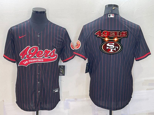 Men's San Francisco 49ers Black Game Player Jersey1