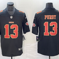 Men's San Francisco 49ers Brock Purdy #13 Carbon Black Fashion Game Jersey1