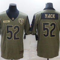 Men's Chicago Bears Khalil Mack #52 Brown Player Game Jersey1