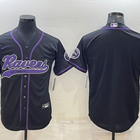 Men's Baltimore Ravens Black Blank Jersey1