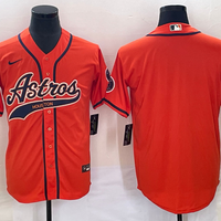 Men's Houston Astros Orange Replica Blank Jersey1 Joint Edition