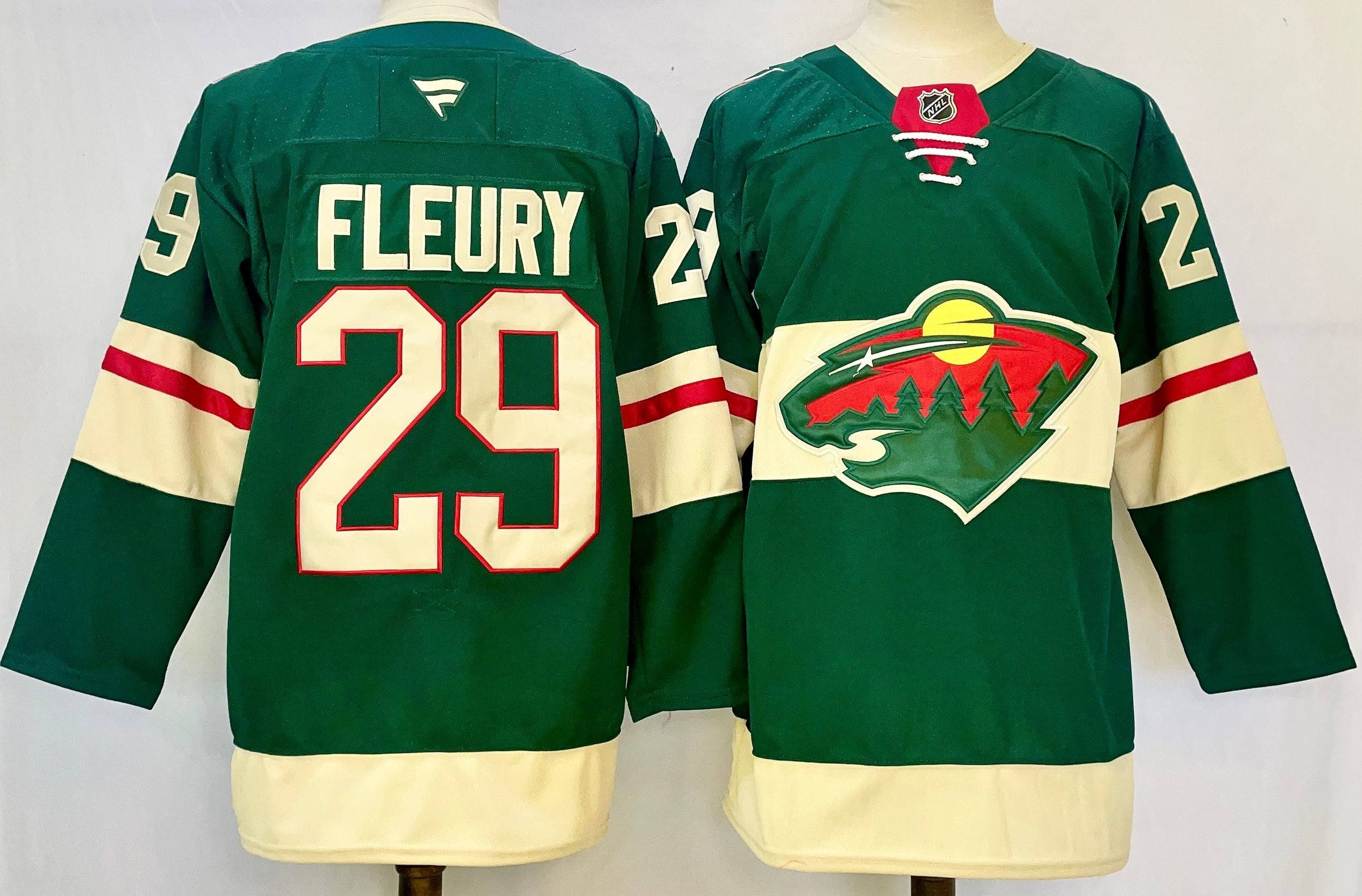 Men's Minnesota Wild Marc-Andr¨¦ Fleury #29 Green Player Jersey