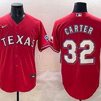 Men's Texas Rangers Evan Carter #32 Red Limited Player Jersey