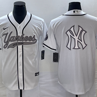 Men's New York Yankees White Replica Player Jersey1 Joint Edition