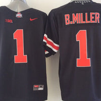 Men's Ohio State Buckeyes Braxton Miller #1 Black Player Jersey