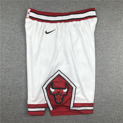 Men's Chicago Bulls White Basketball Shorts1