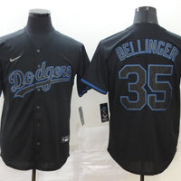 Men's Los Angeles Dodgers Cody Bellinger #35 Black Player Game Jersey1