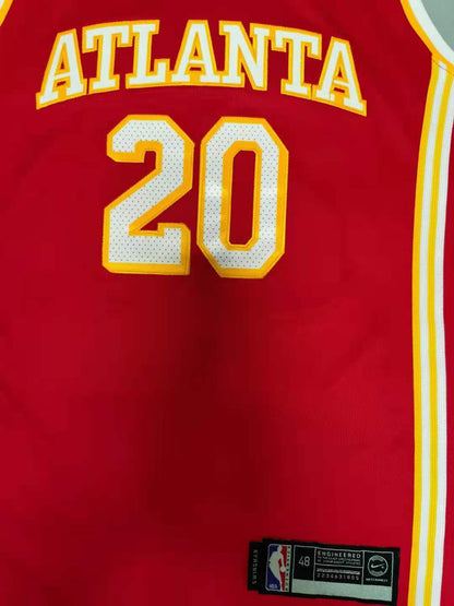 Men's Atlanta Hawks John Collins #20 Red 2019/20 Swingman Jersey1